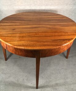 Demi-lune walnut table- top view- Styylish