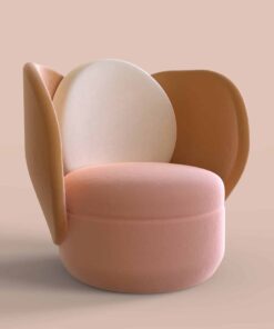 Debi Armchair- in pink and white- Styylish