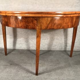 Demi-Lune Walnut Table, South Germany 1820