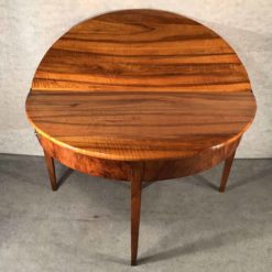 Demi-lune walnut table- folding out top- Styylish