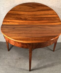 Demi-lune walnut table- folding out top- Styylish