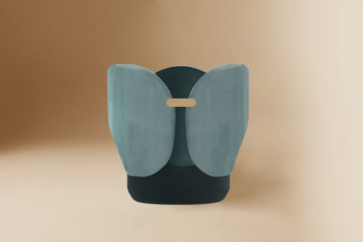 Debi armchair- back view in blue- Styylish