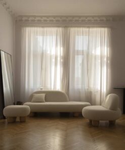 Boucle Settee in the living room- Styylish