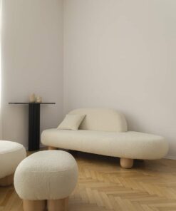 Boucle Footstool with the boucle seeting- Styylish