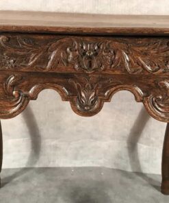Baroque Table- detail of the front- carved oak- Styylish