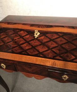 Louis XV Secretary Desk- detail view of the marquetry- Styylish