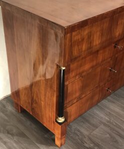 Biedermeier Walnut Chest of Drawers- view of one corner of the dresser- Styylish