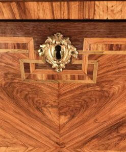 French Antique Secretary Desk- detail of the rwriting flap with bronze fitting- Styylish