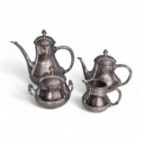 Coffee and Tea Set Silver, 1890-1910, Antique