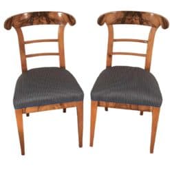 Pair of walnut Biedermeier Chairs- Styylish