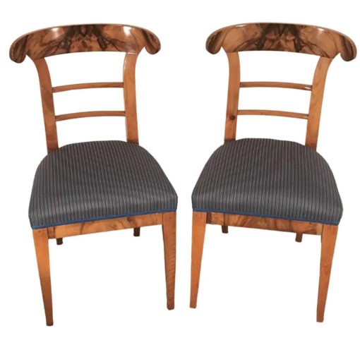 Pair of walnut Biedermeier Chairs- Styylish