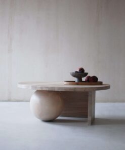 Modern Wooden Coffee Table, Fuku on the beige background- Styylish