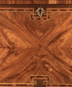 French Antique Secretary Desk- detail of the outside of the writing flap- Styylish