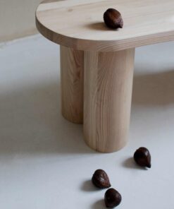Modern Wooden Bench, Less, natural leg detaio- Styylish