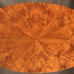 Biedermeier Table Desk- view of the table top with elm veneer- Styylish