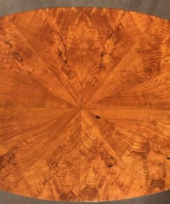 Biedermeier Table Desk- view of the table top with elm veneer- Styylish