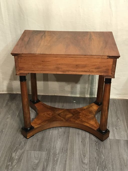 Biedermeier walnut console table- back view- Styylish