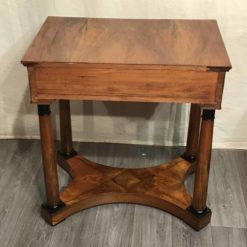 Biedermeier walnut console table- back view- Styylish