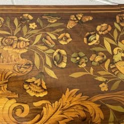 Dutch Marquetry Card Table- view of the top marquetry, right part- Styylish