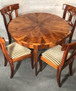 Original Biedermeier Chairs- 4 chairs around a Biedermeier table- Styylish