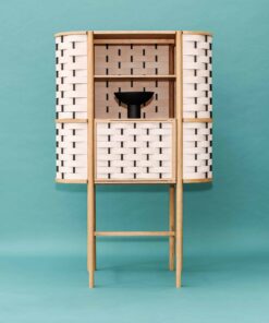 Custom Made Bar Cabinet on a green background- Styylish