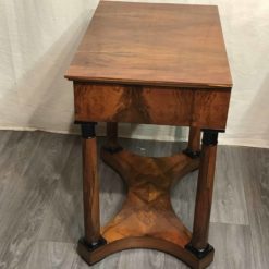 Biedermeier walnut console table- side view- Styylish