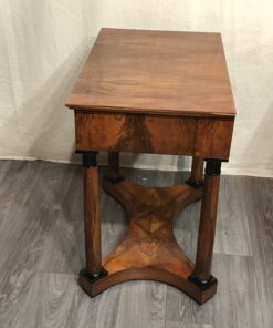 Biedermeier walnut console table- side view- Styylish