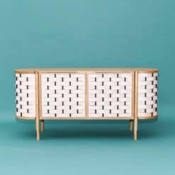 Modern Credenza on a blue background- Styylish