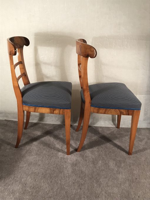 Pair of walnut Biedermeier Chairs- sideview of the chairs- Styylish