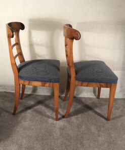 Pair of walnut Biedermeier Chairs- sideview of the chairs- Styylish