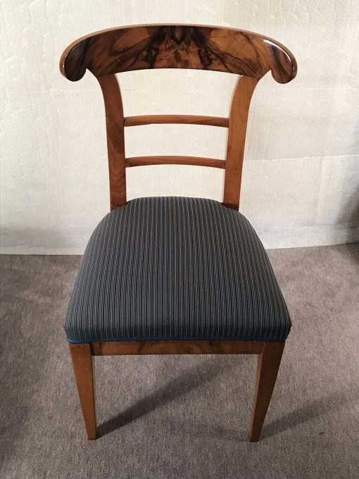 Pair of walnut Biedermeier Chairs- view of one chair- Styylish