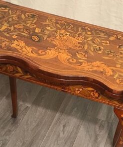 Dutch Marquetry Card Table- view from above- Styylish