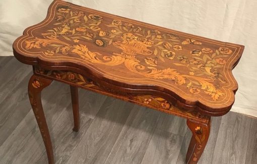 Dutch Marquetry Card Table- view from above- Styylish