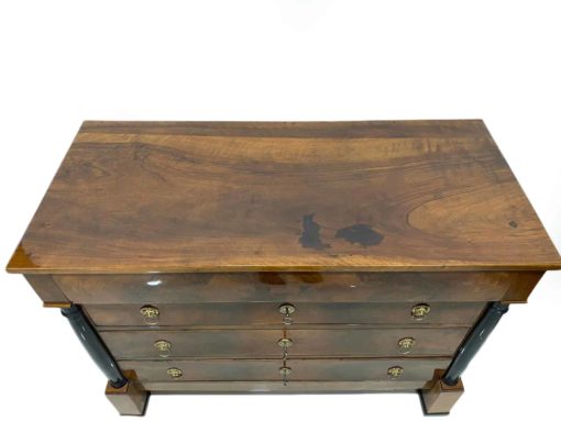 Walnut Biedermeier chest of drawers- view from above- Styylish