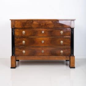 Walnut Biedermeier Chest of Drawers, first half of the 19th century