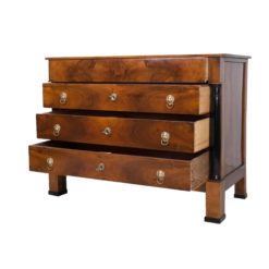 Walnut Biedermeier chest of drawers- view of open drawers- Styylish