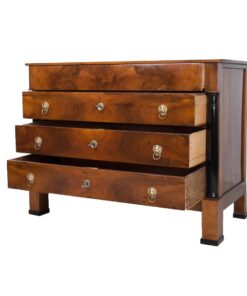 Walnut Biedermeier chest of drawers- view of open drawers- Styylish