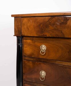 Walnut Biedermeier chest of drawers- corner detail- Styylish