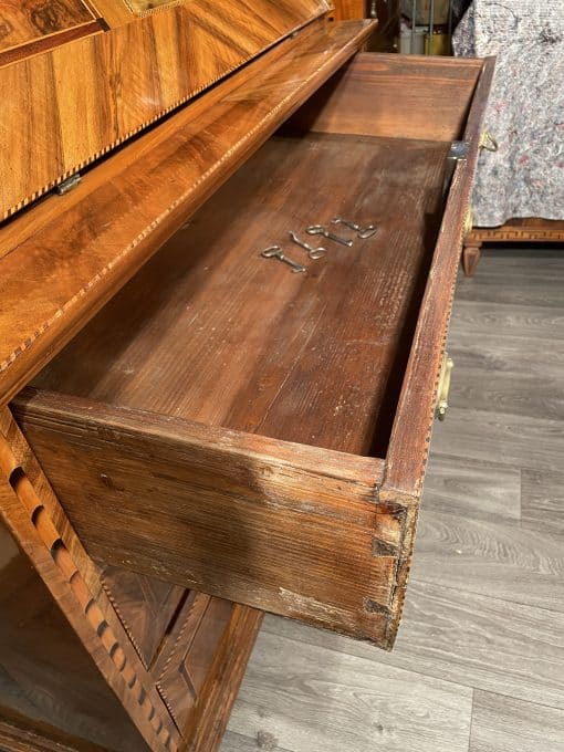 Original Louis XVI Secretary Desk- inside view of the upper drawer- Styylish