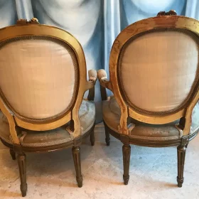 Pair of Louis XVI Style Armchairs