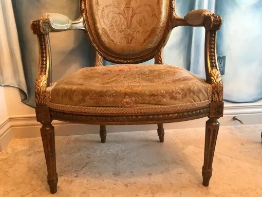 Louis XVI Style Armchairs- frontview- Styylish