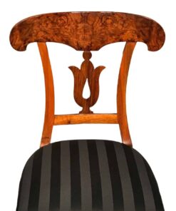 set of four Biedermeier chairs- detail of the back- Styylish