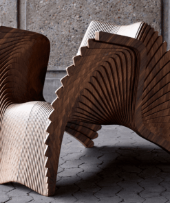 Walnut Monroe Chair- in wenge wood side view- Styylish