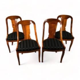 Set of Four Empire Barrel Chairs, 1810-20