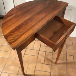 Biedermeier Demilune Table- pullout mechanism- Styylish