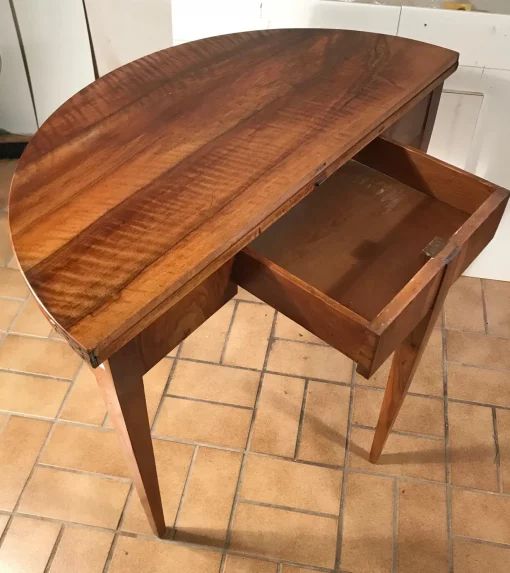 Biedermeier Demilune Table- pullout mechanism- Styylish