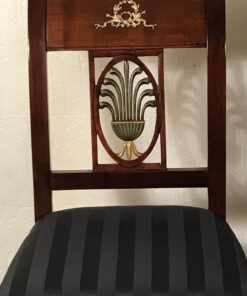 Pair of Antique Chairs- Neoclassical Period- view of backrest- Styylish