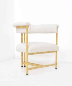 Italian Design Armchair- Caigo leather side view- Styylish