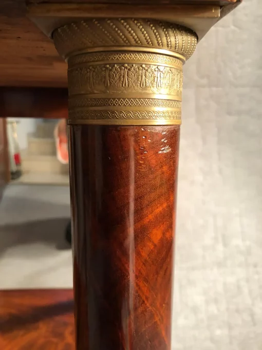 Empire Console Table- detail of the brass capital- styylish