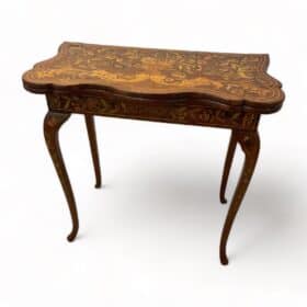 Dutch Marquetry Card Table, 18th century